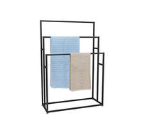 DKRAHRJJ Toallero de Pie,Toallero de Pie de 3 Niveles,Toallero de Pie de Metal,Toallero de Pie para Baño, Cocina,Adero, Dormitorio/Black