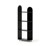 DKRAHRJJ ZJG Librería Esquinera con Estantes De Varios Niveles Y Ruedas, Adecuada para Sala De Estar, Estudio Y Habitación Infantil.(C)