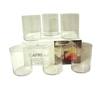 Dkristal LOTE 6 VASOS CRISTAL DURO CAPRI COMBINADOS COCTEL GIN TONIC 500ML MEDIANO