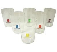 Dkristal Lote 6 Vasos Sidra Cristal Transparente Sella 500ML Colores TU Vaso TU Color