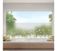 DKTIE Película de privacidad para ventana, vinilo sin pegamento, 44,5 x 200 cm, cocina, baño, habitación de los niños, decoración de ventanas