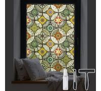 DKTIE - Película de Vinilo para Ventana, no Adhesiva, película de privacidad para Ventana de baño, Ducha, Calor Cotrol Anti UV