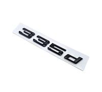 DKTR Negro Brillante 316d 318d 320d 323d 325d 330d 335d 340d Emblema de Maletero Insignias de Letras Logotipo de Coche Compatible con BMW Serie 3 F31 F34 E90 E46 (Color : 335d, Size : Glossy Black)