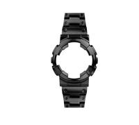DKWOIS Accesorios de reloj compatibles con Casio G-SHOCK GA-110GB/100/120 Black Samurai, correa de acero inoxidable modificada, caja de metal, bisel y herramienta.(Case and Strap BK)
