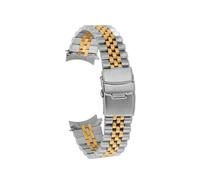 DKWOIS Cadena de reloj de acero inoxidable for hombre de 20 mm y 22 mm, compatible con Seiko n.° 5 SRPD63K1 SRPB41J1 Green Water Ghost Casio MDV-106.(Silver gold-five,22mm)