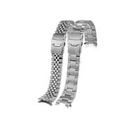 DKWOIS Cadena de reloj de acero inoxidable for hombre de 20 mm y 22 mm, compatible con Seiko n.° 5 SRPD63K1 SRPB41J1 Green Water Ghost Casio MDV-106.(Silver gold-three,22mm)