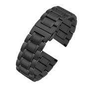 DKWOIS Compatible con Cartier Londun SOLO Claire Series reloj for hombre y mujer Correa de acero inoxidable fina pulsera de reloj 17,5 mm 20 mm 22 mm 23 mm(B Black,17.5mm)