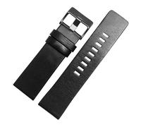 DKWOIS Compatible con correa de reloj de cuero Diesel DZ7332 DZ7314 DZ7311 DZ7332 Correa de reloj de pulsera for hombre Accesorios de correa de reloj 26MM 28MM 30MM 32M(Black black buckle,32mm)