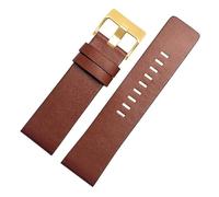 DKWOIS Compatible con correa de reloj de cuero Diesel DZ7332 DZ7314 DZ7311 DZ7332 Correa de reloj de pulsera for hombre Accesorios de correa de reloj 26MM 28MM 30MM 32M(Light brown gold,22mm)