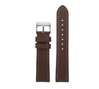DKWOIS Compatible con correa de reloj de cuero y nailon Breitling Seawolf Blackbird Avenger Tudor Black Shield correa de lona for reloj de 20, 22 y 24 mm for hombre(Brown-steel pin,24mm)