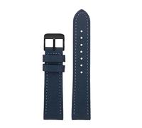DKWOIS Compatible con correa de reloj de cuero y nailon Breitling Seawolf Blackbird Avenger Tudor Black Shield correa de lona for reloj de 20, 22 y 24 mm for hombre(Blue-black pin,20mm)