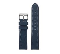 DKWOIS Compatible con correa de reloj de cuero y nailon Breitling Seawolf Blackbird Avenger Tudor Black Shield correa de lona for reloj de 20, 22 y 24 mm for hombre(Blue-steel pin,24mm)