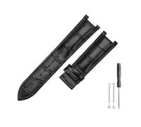 DKWOIS Compatible con Gucci Hombres Mujeres Guess Interfaz cóncava Cuero genuino Hebilla de mariposa de acero sólido Ya133309 Correa de reloj de piel de vaca de 2022 mm(Black black-No,20x11mm)