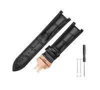 DKWOIS Compatible con Gucci Hombres Mujeres Guess Interfaz cóncava Cuero genuino Hebilla de mariposa de acero sólido Ya133309 Correa de reloj de piel de vaca de 2022 mm(Black black-RS-B1,20x11mm)