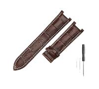 DKWOIS Compatible con Gucci Hombres Mujeres Guess Interfaz cóncava Cuero genuino Hebilla de mariposa de acero sólido Ya133309 Correa de reloj de piel de vaca de 2022 mm(Brown white-No,20x11mm)