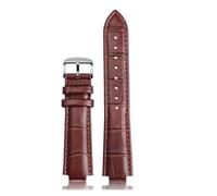 DKWOIS Compatible con la correa de reloj LV for Louis Vuitton Tambour Series Mouth 10 Correa de reloj de 12 mm for hombres y mujeres Q114k Q1121 Correa de reloj de cuero(Brown silver A,21.12mm)
