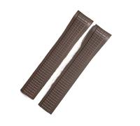 DKWOIS Compatible con Patek Philippe Aquanaut Nautilus 5164/5167/5168/5968 Reloj for hombre Correa de caucho fluorado Correas de reloj FKM(Brown,ROSE GOLD BUCKLE_21X18MM)