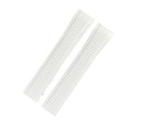 DKWOIS Compatible con Patek Philippe Aquanaut Nautilus 5164/5167/5168/5968 Reloj for hombre Correa de caucho fluorado Correas de reloj FKM(White,GOLD BUCKLE_21X18MM)