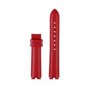DKWOIS Compatible con Versace Medusa VECQ00418 VECQ00218 VECQ00118 Correa de reloj de cuero genuino. Correa de reloj de cuero de vaca suave. Rojo, blanco y azul.(Red without)