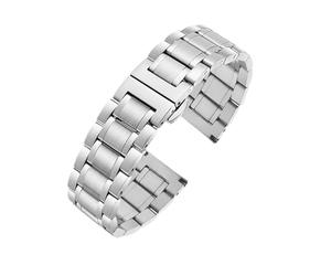 DKWOIS Correa de acero inoxidable compatible con Casio EDIFICE EFV-540 500 EFS-S510 EFB-650 EQB-501 EFR-303L/303D de 20 mm y 22 mm.(3101 silver,20mm)