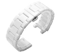 DKWOIS Correa de cerámica cóncava 20 * 11 mm 18 * 10 mm 16 * 8 m Compatible con g-ucci omega GC Guess Dior Pasha pulsera con muesca Hombres Mujeres Accesorios for correas de reloj(Bianco,18.10mm)