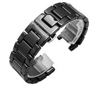 DKWOIS Correa de cerámica cóncava 20 * 11 mm 18 * 10 mm 16 * 8 m Compatible con g-ucci omega GC Guess Dior Pasha pulsera con muesca Hombres Mujeres Accesorios for correas de reloj(Noir,18.11mm)
