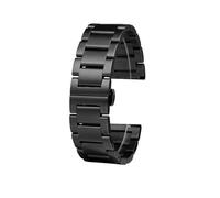 DKWOIS Correa de metal de acero inoxidable negra Compatible con Huawei Watch GT 4 3 Pro 2 Correas de reloj for hombre de 46 mm Correa de 20 mm y 22 mm de ancho Compatible con Casio(B-Black,22mm)