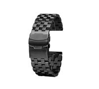 DKWOIS Correa de metal de acero inoxidable negra Compatible con Huawei Watch GT 4 3 Pro 2 Correas de reloj for hombre de 46 mm Correa de 20 mm y 22 mm de ancho Compatible con Casio(D-Black,20mm)