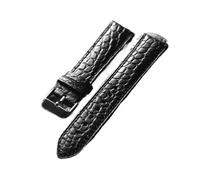 DKWOIS Correa de piel de cocodrilo hecha a mano, 20MM, 22MM, marrón, negro, correa de cuero genuino suave, pulsera de estilo Vintage for hombre(Brack Silver Buckle,22mm)