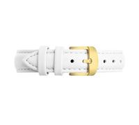 DKWOIS Correa de piel de vaca for mujer de 14 mm compatible con el nuevo reloj Garmin Lily2 Correa de cuero Pulsera Lily 2 Reloj inteligente Correa de cuero de liberación rápida(White gold)