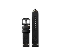 DKWOIS Correa de piel de vaca italiana de alta gama compatible con Huawei GT 3 4 Samsung Watch Strap 20MM 22MM, pulsera vintage for hombre, marrón negro Vint(D Brack Buckle,22mm)