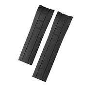 DKWOIS Correa de reloj con extremo curvo de 22 mm y 23 mm compatible con Mido M005430A M005614A, correa de goma for Citizen Blue Angel, correa de silicona(Black no buckle,23mm)