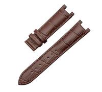 DKWOIS Correa de reloj de cuero compatible con GC Guess Watch Strap Butterfly Buckle Bracelet 20 * 11mm 22 * 13mm Correa de piel de vaca for hombres y mujeres(Brown no buckle,22-13mm)