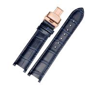 DKWOIS Correa de reloj de cuero compatible con MK Mk2277 2425 Correa de reloj con muesca de mesa Correa de reloj for mujer Michael Kors Mike Coles Correa de reloj(Dark blue rose,20x12mm)