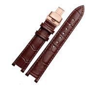 DKWOIS Correa de reloj de cuero compatible con MK Mk2277 2425 Correa de reloj con muesca de mesa Correa de reloj for mujer Michael Kors Mike Coles Correa de reloj(Brown rose buckle,20x12mm)