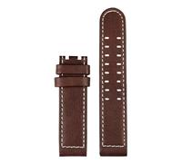 DKWOIS Correa de reloj de cuero con clavos de 20 mm y 22 mm compatible con la serie Hamilton Khaki H77616533 H70615733 Correa de reloj for hombre(A Brown white-no BK,20mm)