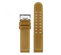DKWOIS Correa de reloj de cuero con clavos de 20 mm y 22 mm compatible con la serie Hamilton Khaki H77616533 H70615733 Correa de reloj for hombre(A Khaki 1-silver,22mm)