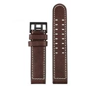 DKWOIS Correa de reloj de cuero con clavos de 20 mm y 22 mm compatible con la serie Hamilton Khaki H77616533 H70615733 Correa de reloj for hombre(A Brown white-black,20mm)