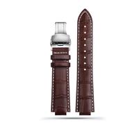 DKWOIS Correa de reloj de cuero genuino compatible con L-ouis Vuitton LV Tambour Q1121 Q114k Correa de reloj convexa for hombre de 12 mm y 10 mm Pulsera for hombre y mujer(A-brown a-silver,21.12mm)