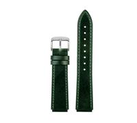 DKWOIS Correa de reloj de cuero genuino retro compatible con Casio A158W A168 / F91w / AE-1200WHD/A158/A159/A169/AE1200 Correa de reloj vintage(Green silver pin)