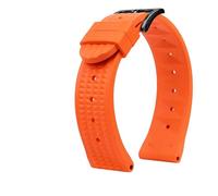 DKWOIS Correa de reloj de goma de 20 mm y 22 mm compatible con pulseras tipo gofre IWC Citizen, correa de reloj deportiva universal de silicona for hombre(Orange-black,20mm)