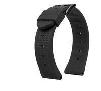 DKWOIS Correa de reloj de goma de 20 mm y 22 mm compatible con pulseras tipo gofre IWC Citizen, correa de reloj deportiva universal de silicona for hombre(Black-black,22mm)