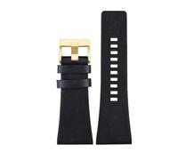 DKWOIS Correa de reloj de piel de vaca de 24 mm, 26 mm, 28 mm, 30 mm y 32 mm compatible con Diesel DZ4344, 4323, 1657, DZ7406 y 1476, correas de reloj for hombre(A Black golden,22mm)