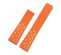 DKWOIS Correa de reloj de silicona blanda de 22 mm compatible con TAG HEUER Correa de reloj MONACO CARRERA FORMULA 1 Pulsera con hebilla plegable(Orange no buckle)