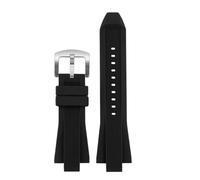 DKWOIS Correa de reloj de silicona compatible con pulsera Michael Kors Mk 8184 8729 9020 MK8152 MK9020 9026 8296 8445 Correa de reloj for hombre 29x13 mm Naranja Azul(Black-steel buckle)
