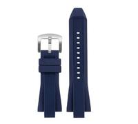 DKWOIS Correa de reloj de silicona compatible con pulsera Michael Kors Mk 8184 8729 9020 MK8152 MK9020 9026 8296 8445 Correa de reloj for hombre 29x13 mm Naranja Azul(Blue-steel buckle)