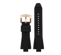 DKWOIS Correa de reloj de silicona compatible con pulsera Michael Kors Mk 8184 8729 9020 MK8152 MK9020 9026 8296 8445 Correa de reloj for hombre 29x13 mm Naranja Azul(Black-rose gold)