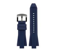 DKWOIS Correa de reloj de silicona compatible con pulsera Michael Kors Mk 8184 8729 9020 MK8152 MK9020 9026 8296 8445 Correa de reloj for hombre 29x13 mm Naranja Azul(Blue-black buckle)