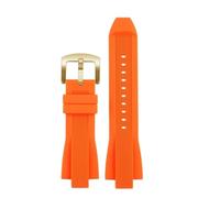 DKWOIS Correa de reloj de silicona compatible con pulsera Michael Kors Mk 8184 8729 9020 MK8152 MK9020 9026 8296 8445 Correa de reloj for hombre 29x13 mm Naranja Azul(Orange-gold buckle)