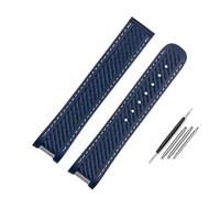 DKWOIS Correa de reloj de silicona de caucho de 20 mm y 21 mm compatible con Omega Seamaster 300 AT150 Aqua Terra Ultra Light 8900 hebilla de acero azul(Blue no bucke,20mm)